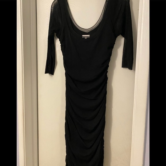 BLACK mesh little black dress. Size large - Picture 1 of 4